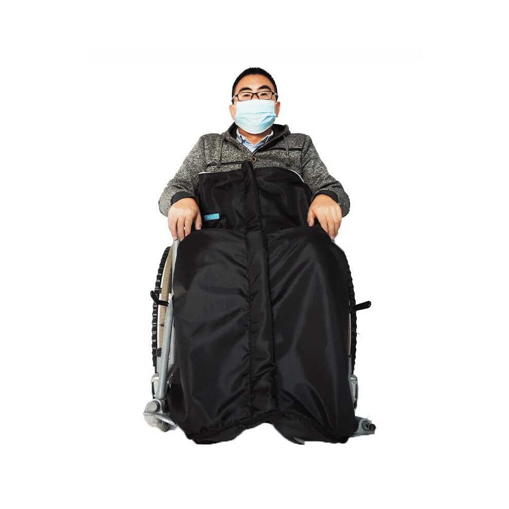 Thick Plush Wheelchair Blanket with FullLength Zipper, Warm Fleece Lap Cover for Adults and Winter Use