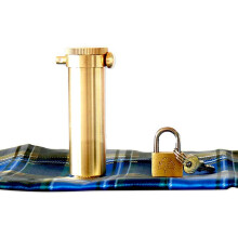 Magic Bill Tube Copper Signed Bill Trick Prop for Magicians Stage and Close Up Illusions