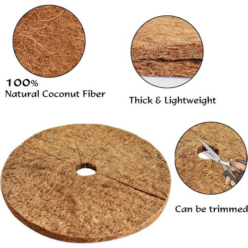 Coconut Fibers Mulch Ring Tree Protector Mat 100% Natural Coco Coir 2