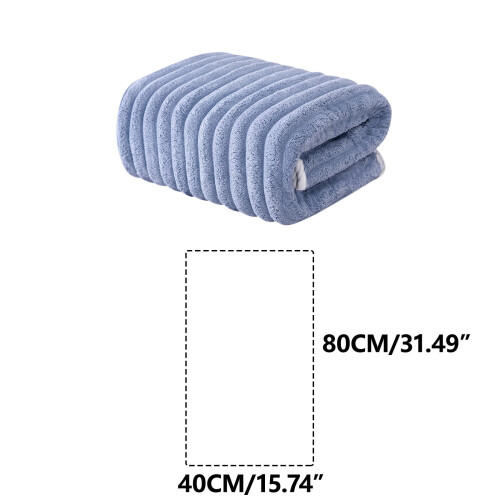 Velvet Bath Towel Set Absorbent Thick Soft Lightweight 2