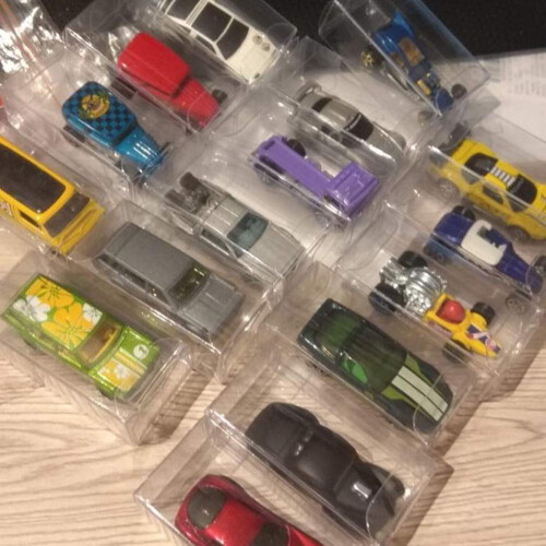 10 Pack 1/64 Scale Model Car Display Case Clear PVC Box for Diecast Models, Stackable and Durable 2