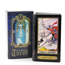 Tarot Card Deck Classic 78 Tarot Cards Set with Guidebook, Beginner Friendly Black Design for Gift and Party Use