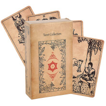 Tarot Cards for Beginners with Printed Meanings and Guidebook, Fortune Telling Deck Set Pink Brown