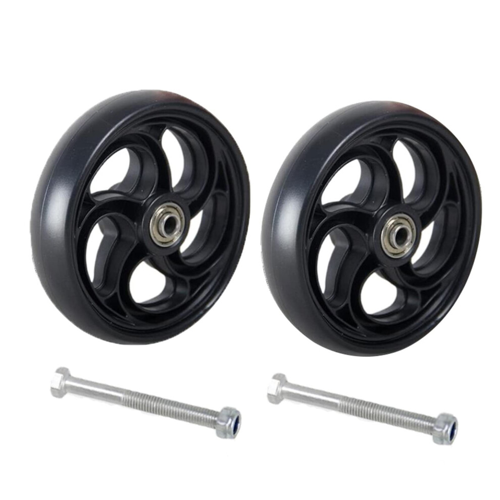 5 Inch Solid PVC Wheelchair Front Caster Wheel, Durable NonâSlip Tread for Manual Wheelchair Replacement