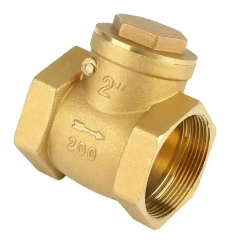 3 Inch Brass Swing Check Valve for Water Pipe, Automatic Backflow Prevention, Durable Construction 1