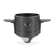 Stainless Steel Coffee Filter Reusable Foldable Pour Over Dripper Cone for Home and Travel Brewing