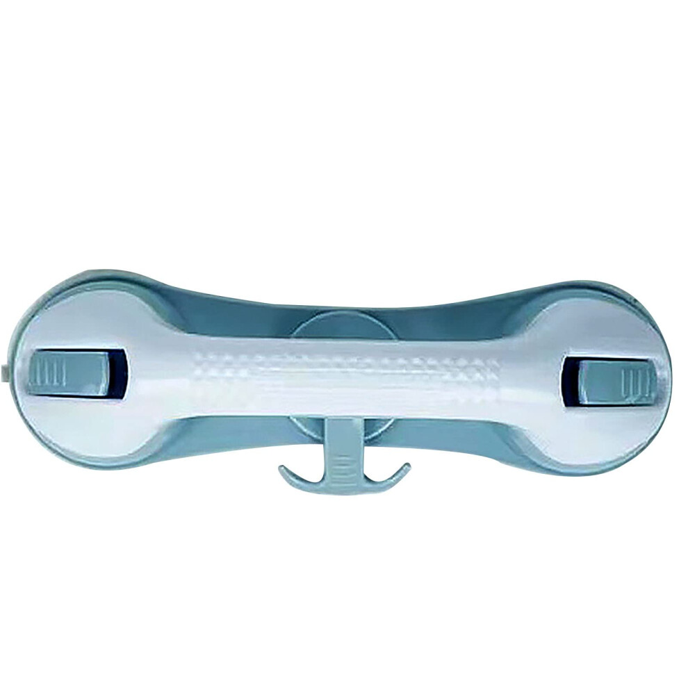 Blue Suction Shower Grab Bar With Nonslip Ergonomic Grip, Tool Installation Bathroom Safety Handle For Elderly And Disabled (Blue)