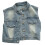 Breathable Retro Vest Jacket Spring Autumn-Blue 80cm 3