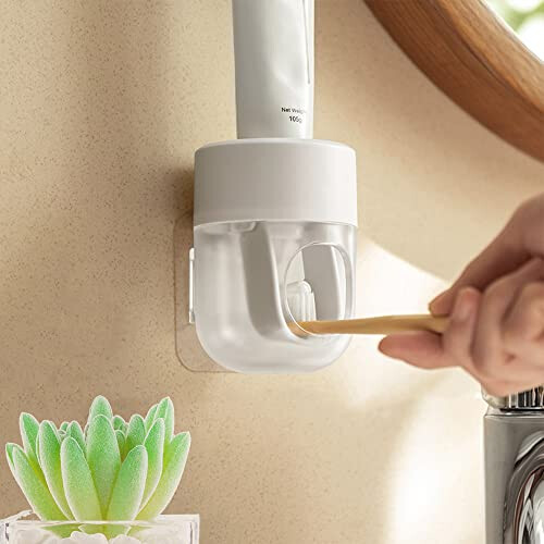 2025 Upgraded Automatic Toothpaste Dispenser Wall Mounted with Dual Flow Control and Transparent View for Bathroom