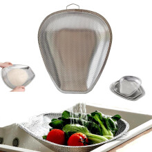 Stainless Steel Sink Strainer with Fine 3mm Mesh, Fast Drainage Large Capacity Kitchen Drain Basket 9.84x9.44 in