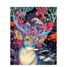 DIY Oil Painting Kit with Frame 60x75cm Animal Canvas Wall Art for Home Décor