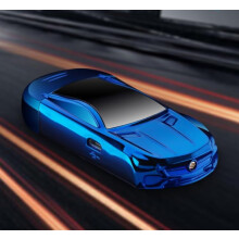 Electric Arc Lighter Dual Arc Plasma USB Rechargeable Windproof Touch Ignition Car Shape Gift for Men Blue