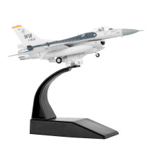 F16 Fighter Jet Model 1/100 Scale Diecast Military Aircraft with Realistic Metal Texture and Stand