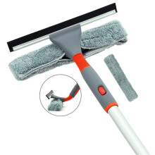 Extendable Window Cleaning Squeegee with Telescopic Pole, Adjustable Blade Angle, PackageB