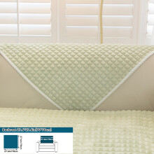 (Green, Backrest 27.6*27.6in(70*70cm)) 1pc 2026 New Plaid Short Plush Sofa Cover, Winter Warm Thickened Soft Sofa Cover, Pet'S Favorite,
