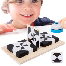 Wooden Puzzle Blocks for Kids Educational Building Set, Creative Stacking Play for Family Fun and Travel
