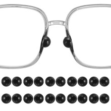 10 Pairs AntiSlip Silicone Nose Pads for Plastic Frame Glasses and Sunglasses, 4.7mm Round Black