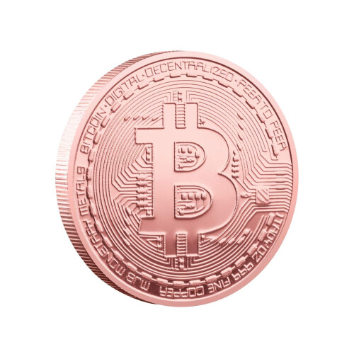 1oz Copper Physical Bitcoin Coin,  Collectible Crypto Gift with Protective Case