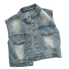 Breathable Retro Vest Jacket Spring Autumn-Blue 80cm
