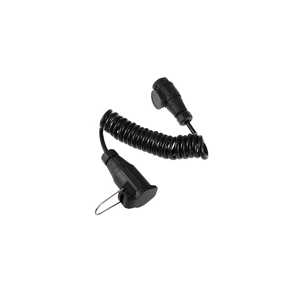 12V Coiled Trailer Power Cable 2M With Durable Brass Connectors For Reliable Signal Transfer 9351714763493