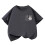 Cute Patterned Children's T-Shirt Gentle On-Dark Grey 120cm 1