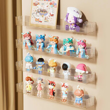Wall Mounted Acrylic Display Case for Funko Pop Figures, Clear Floating Shelf with 360 Protection