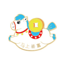 Trendy Metal Horse Pin With Secure Function Stylish Clothing-2