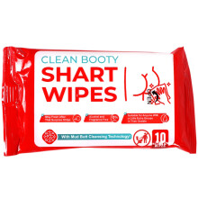Funny Butt Wipes 10 Count Unscented Travel Wet Wipes Funny Gag Gift Bathroom Towelettes for Adults