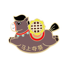 Trendy Metal Horse Pin With Secure Function Stylish Clothing-3