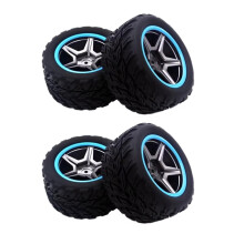 RC Car Wheels and Tires 103mm Set for Wltoys 104009 104016 104018 104019 Direct Fit Replacement