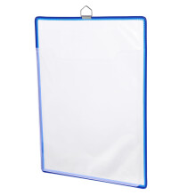Wall File Organizer with Clear Pockets, Hanging File Folder Holder for Home Office Documents and Magazines