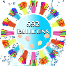 Quick Fill Water Balloons Set for Kids and Adults, Easy Tie Reusable Splash Balls for Summer Pool Party