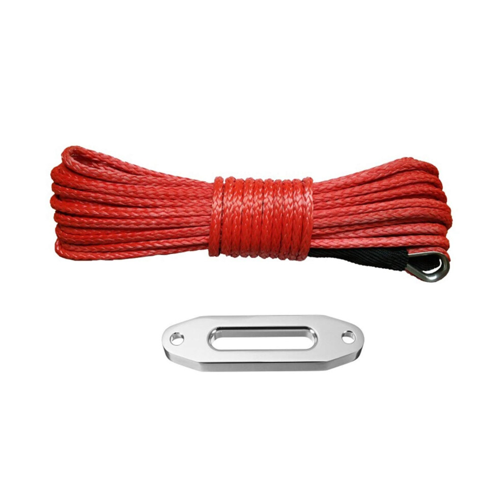 Synthetic Winch Rope 4000Lbs For Atv Utv Offroad, Lightweight Floating Heavy Duty Winch Line Red 9045646557045