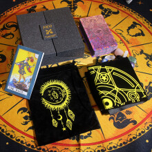 Waterproof Tarot Cards Deck with Guidebook for Beginners, Discoloration Effect Fortune Telling Set