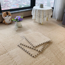 Interlocking Foam Floor Mat Set, 60pcs EVA Puzzle Tiles, Soft Cushion Comfort, Easy Clean Apricot Flooring for Kids Playroom