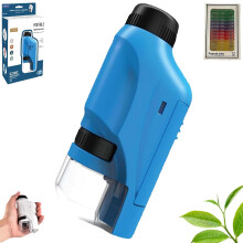 Kids Microscope Blue Mini Handheld Microscope with Clear Magnified View and KidFriendly Design