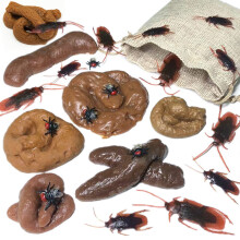 25 Pcs Realistic Fake Dog Poop Prank Toy, Floating Reusable Gag Prop for Halloween and April Fools' Day
