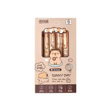 6Pcs Cute Capybara Kawaii Gel Pen Set Smooth Ink Flow Quick Drying Pens for School and Office