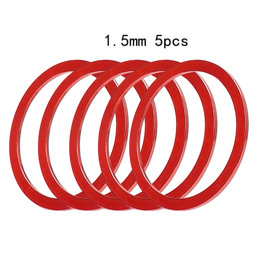5Pcs Aluminium Alloy Cassette Flywheel Hub Spacer Bicycle Bottom 1.5Mm 9301715119751