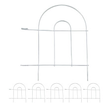 Borde de jardín de metal, 6 piezas, diseño de arco clásico