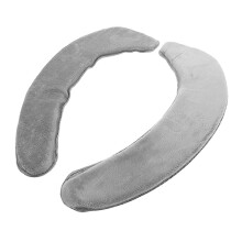 Soft Thick Flannel Toilet Seat Cushion, Self Adhesive Washable Toilet Seat Cover Pads, Grey