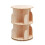 3 Tier 360 Degree Rotating Bookshelf Tower, Solid Wood Bookcase with Double Layer Base for Small Spaces 1