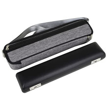 BFoot Flute Case, WaterResistant PU Leather, Adjustable Shoulder Strap, for 16/17 Hole Flutes
