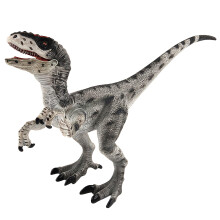 Velociraptor Dinosaur Toy for Kids with Movable Jaw, Realistic Raptor Action Figure Gift