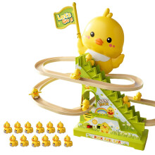 Climbing Duck Toy with LED Lights and Music, 12 Ducks Stair Set for Kids HandEye Coordination Play