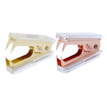 Transparent Mini Desk Stapler Set 2pcs Acrylic Fast Reliable Stapling for Office and School