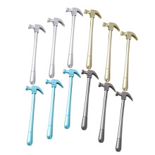 12pcs Hammer Shape Gel Ink Pens with Ergonomic Comfort Grip, Cute Stationery for School and Students