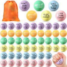 100 Pcs Motivational Stress Balls Bulk, Colorful Foam Fidget Balls with Quotes for Anxiety Relief