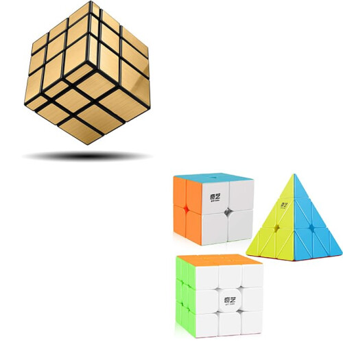 Mirror Cube 3x3 Speed Cube Set, ShapeShifting Puzzle with Smooth Stable Turning
