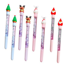 Christmas Gel Ink Pens Set 8pcs with Smooth Fine Point, Assorted Colors and Cute Holiday Theme